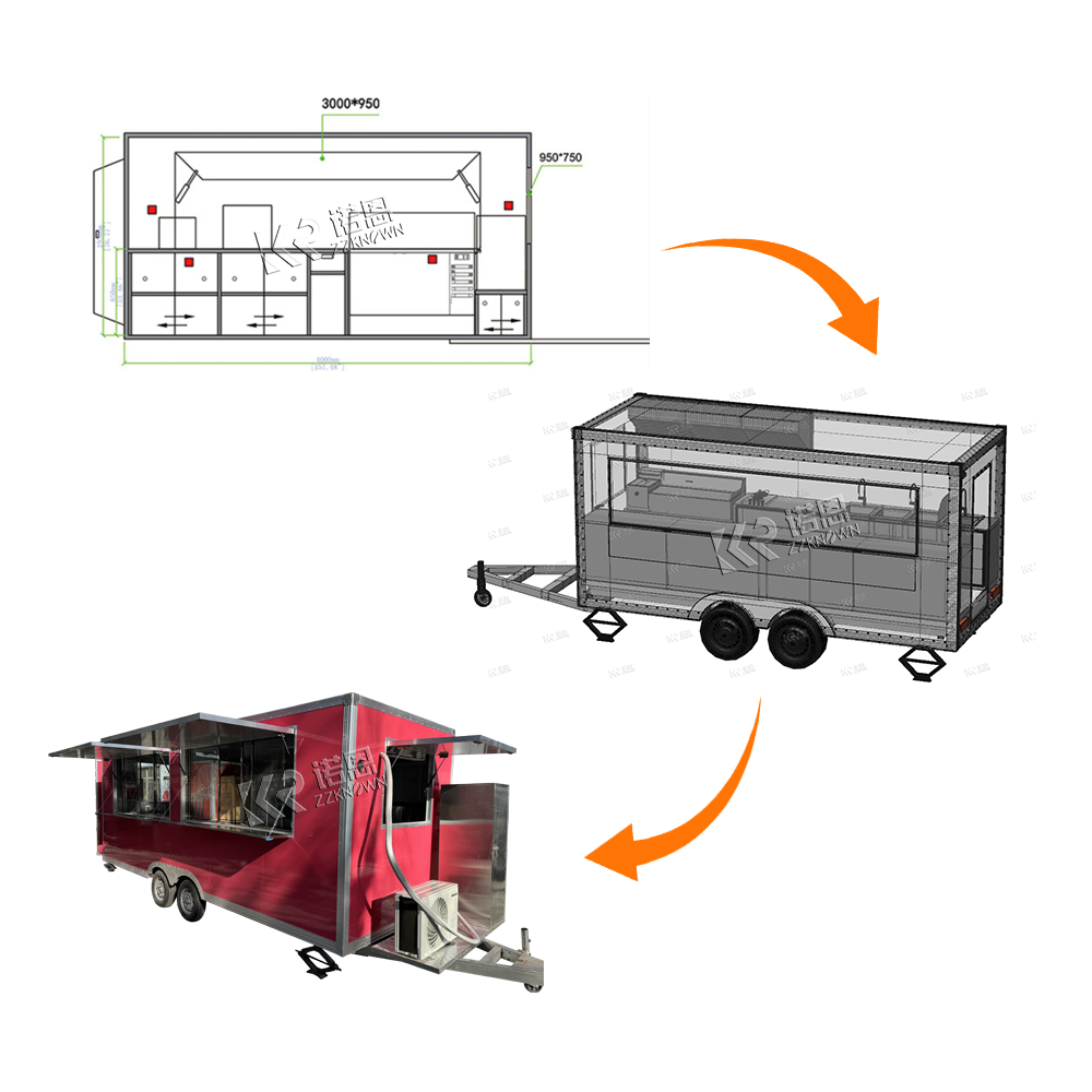 امتياز القهوة الآيس كريم مقطور - مراجعة Coffee Van Equipment وسعره